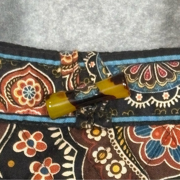 Vera Bradley Kensington Tic Tac Tote Tortoise Toggle Quilted Shoulder Bag - Picture 2 of 6